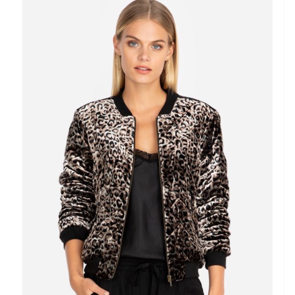 NWT Johnny Was Leopard Animal Bomber Jacket XL